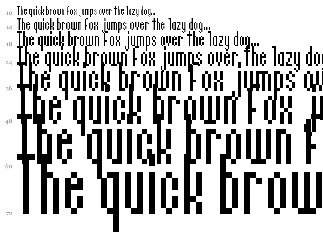 Relativity font waterfall
